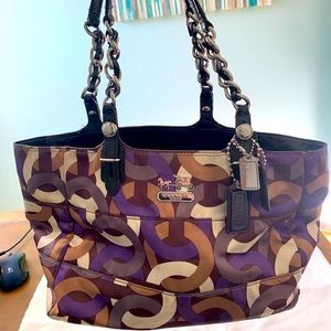 COACH Satin Monogramed bag